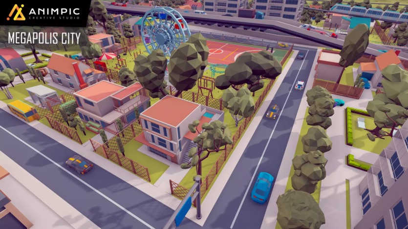 Unity低多边形大都市环境资产 POLY - Megapolis City Pack v1.0