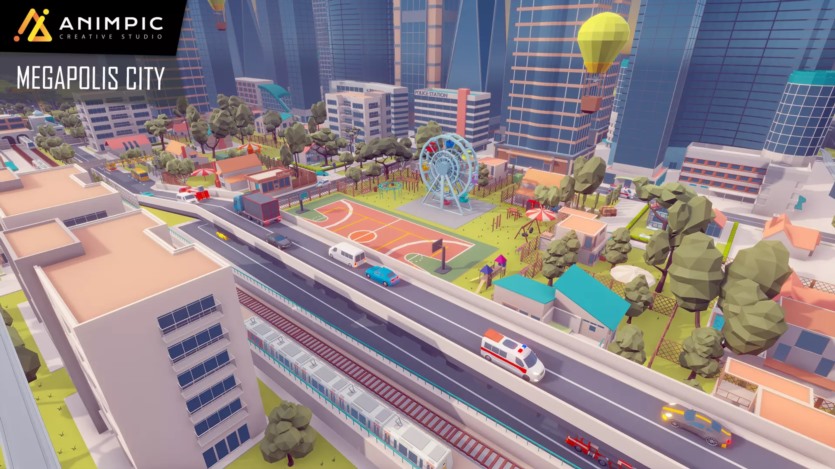 Unity低多边形大都市环境资产 POLY - Megapolis City Pack v1.0