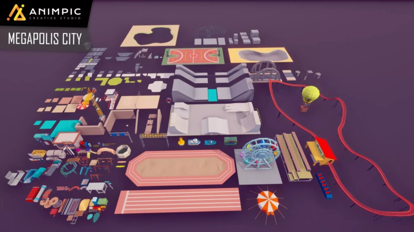 Unity低多边形大都市环境资产 POLY - Megapolis City Pack v1.0