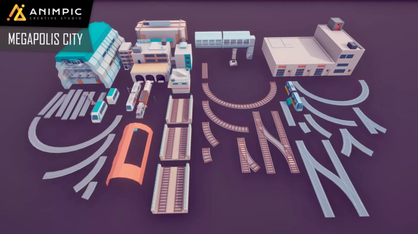 Unity低多边形大都市环境资产 POLY - Megapolis City Pack v1.0