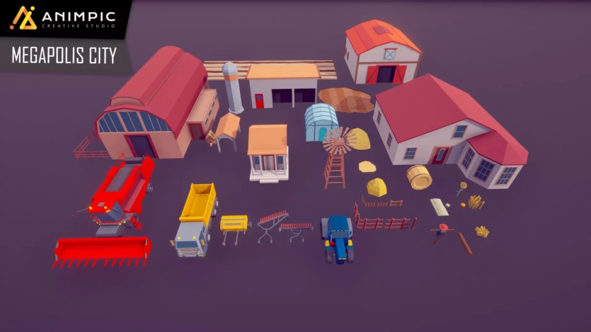 Unity低多边形大都市环境资产 POLY - Megapolis City Pack v1.0
