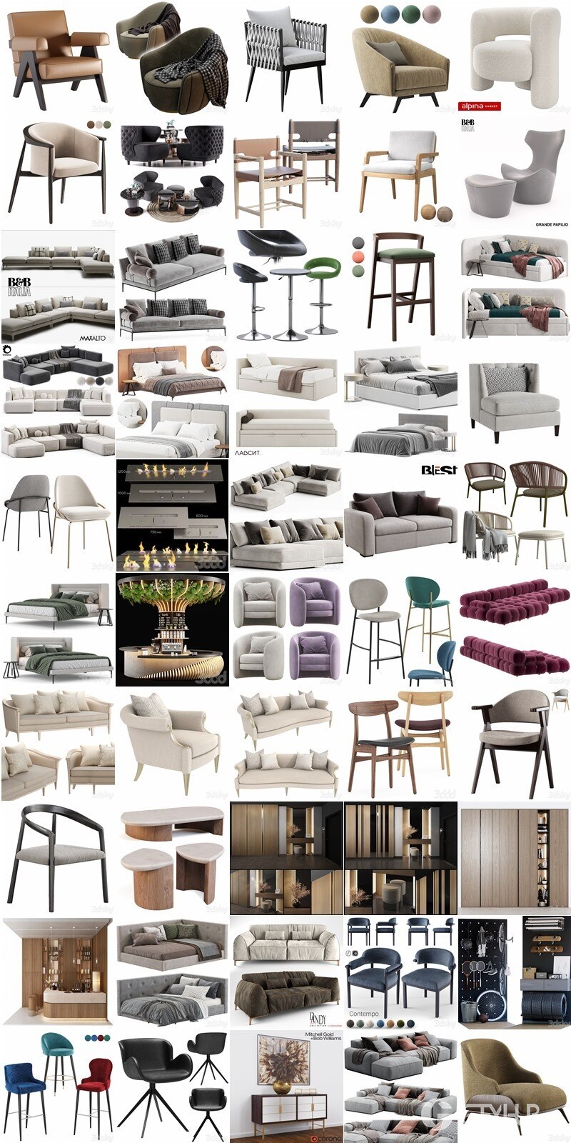 3dsky Pro 2024年1月3D模型合辑第一季 | 150套 | 7.07GB