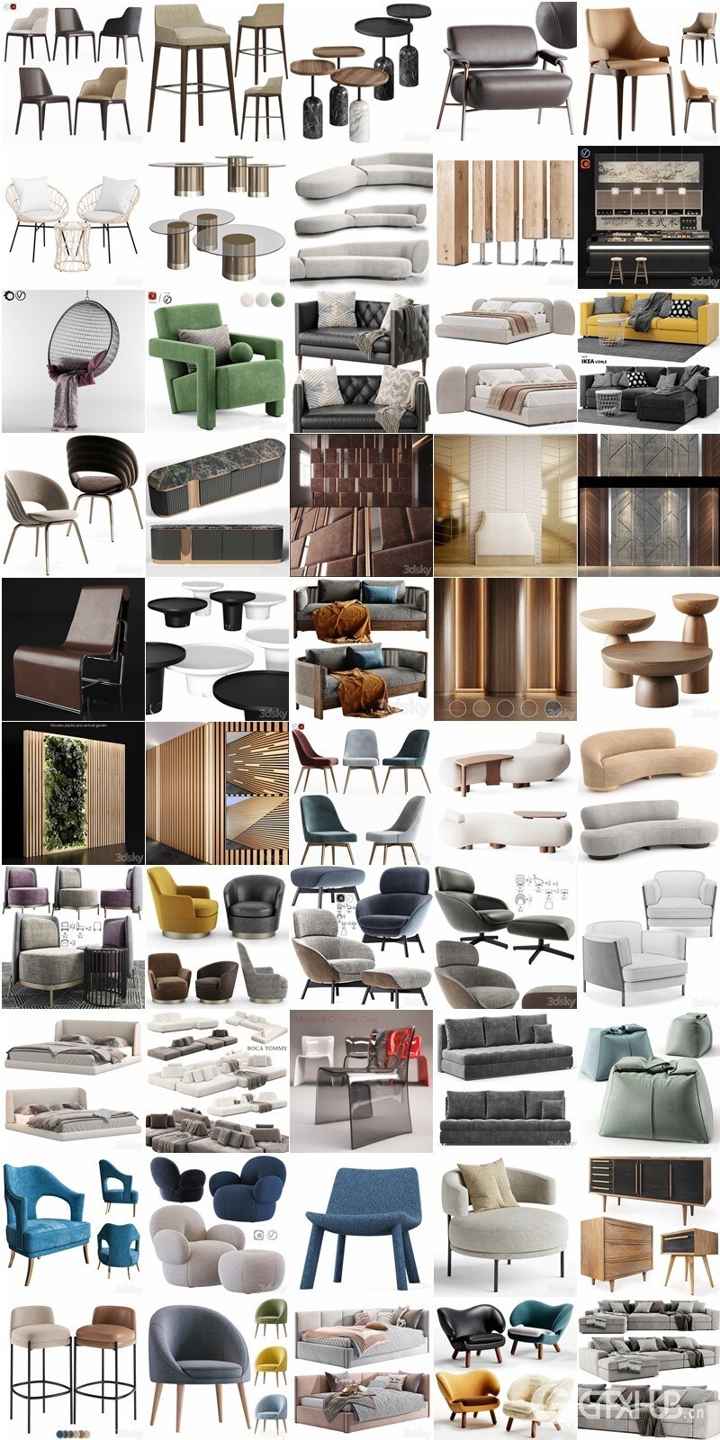 3dsky Pro 2024年1月3D模型合辑第一季 | 150套 | 7.07GB