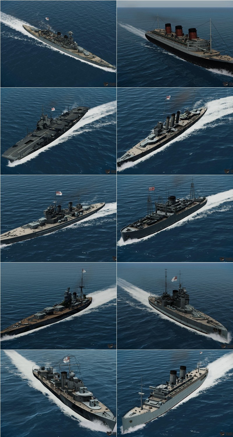 141艘军舰航母潜艇3D模型合集 141 ships 3d models