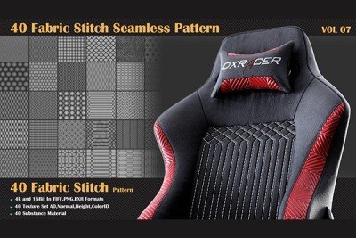 40个织物缝合无缝图案 40 Fabric Stitch Seamless Pattern – VOL 07