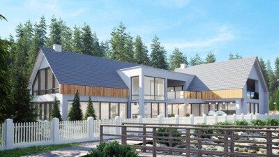 完整建筑九个内部，露台外部景观3D模型场景 Evermotion – Archexteriors vol.29