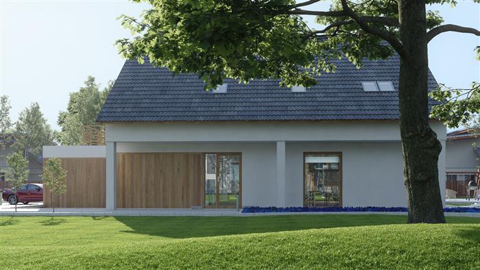 一栋完整的郊区家庭住宅，八个室内、花园和一辆汽车3D模型 Evermotion – Archexteriors vol. 31