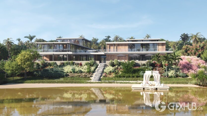 10个现代别墅会所外部3D模型场景 Evermotion - Archexteriors vol.34