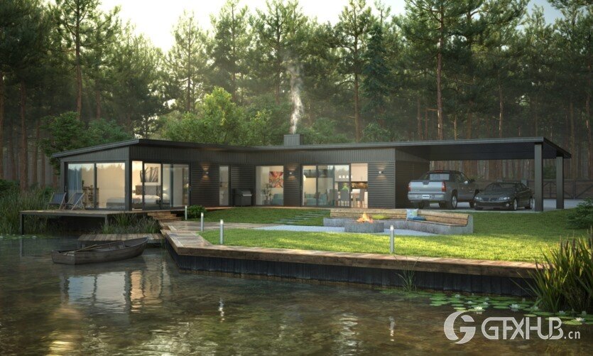 10个现代别墅会所外部3D模型场景 Evermotion - Archexteriors vol.34