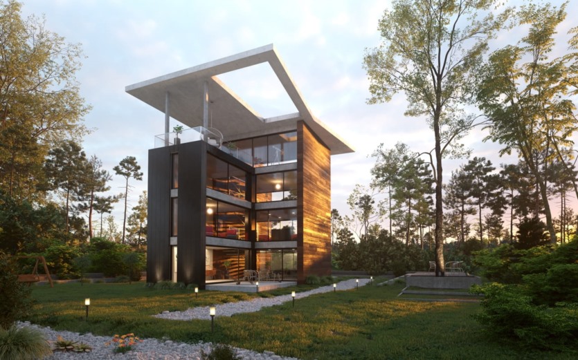 10个现代别墅会所外部3D模型场景 Evermotion - Archexteriors vol.34