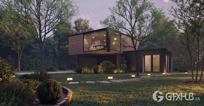 10个现代别墅会所外部3D模型场景 Evermotion - Archexteriors vol.34