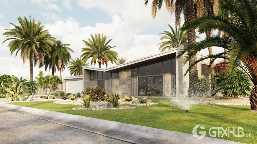 10个现代别墅会所外部3D模型场景 Evermotion - Archexteriors vol.34