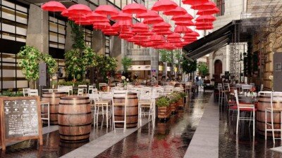 10个餐厅和咖啡馆外部3D模型场景 Evermotion – Archexteriors vol.36