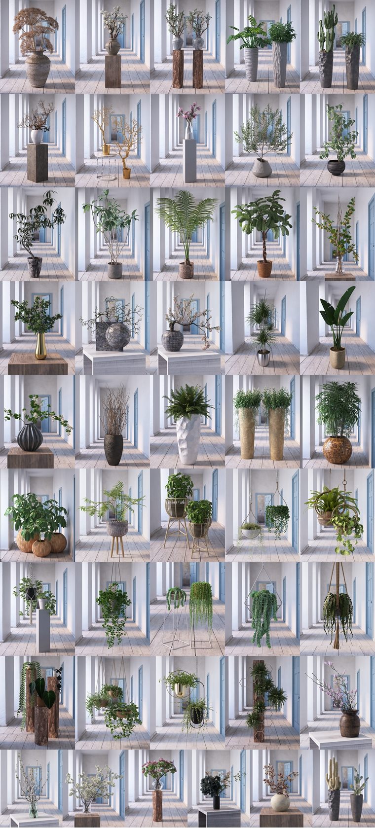 46套室内植物盆栽3D模型集合 Evermotion – Archmodels vol.260