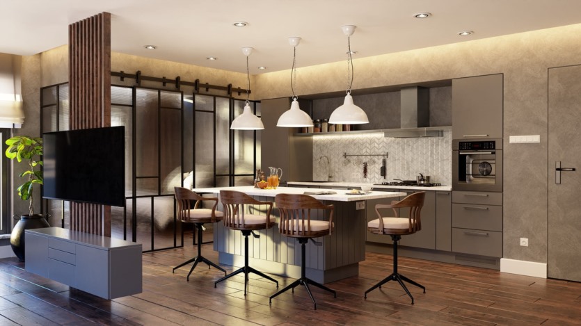 10个高品质厨房室内3D模型场景 Evermotion - Archinteriors vol. 58 for Blender