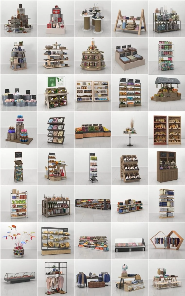 40套商店家具和产品3D模型集合c4d格式 Evermotion – Archmodels vol.259