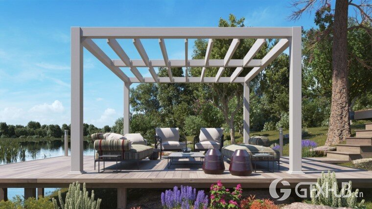 36套专业高质量户外家具套装3d模型 Evermotion – Archmodels vol.256