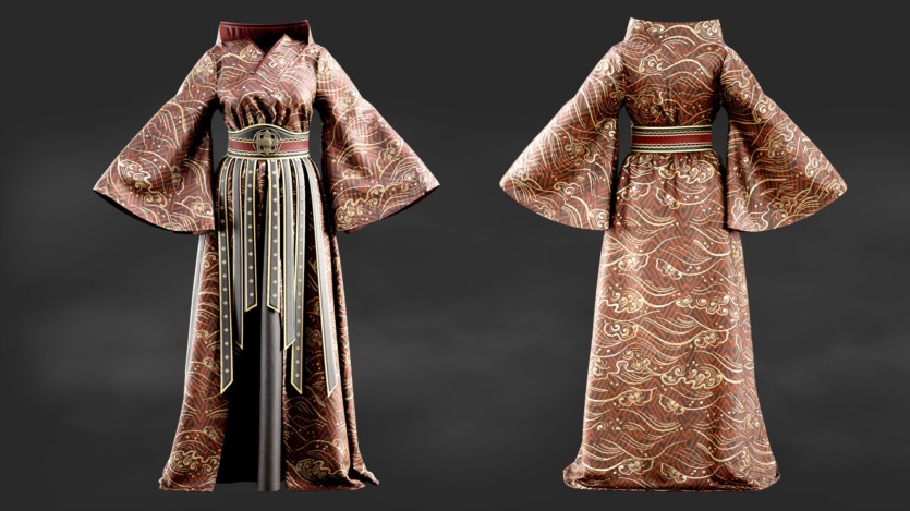 7套和服和汉服3D模型/4k 纹理/智能材质 7 Kimono and Hanfu dress /Marvelous Designer / 4k Textures/Smart material