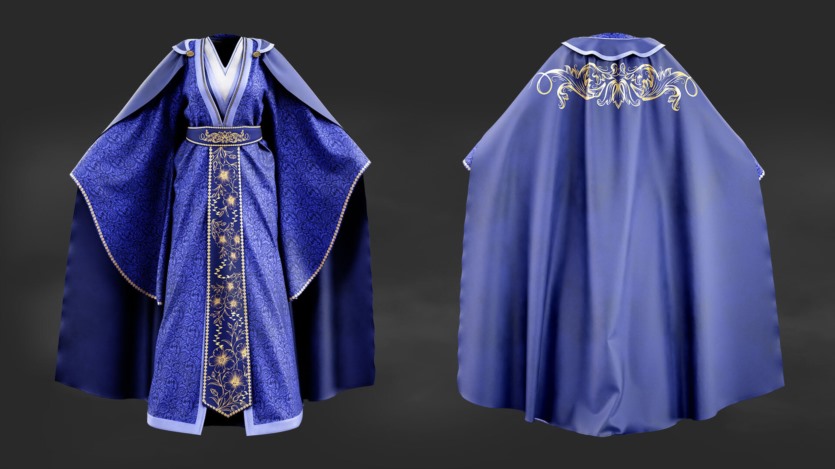 7套和服和汉服3D模型/4k 纹理/智能材质 7 Kimono and Hanfu dress /Marvelous Designer / 4k Textures/Smart material