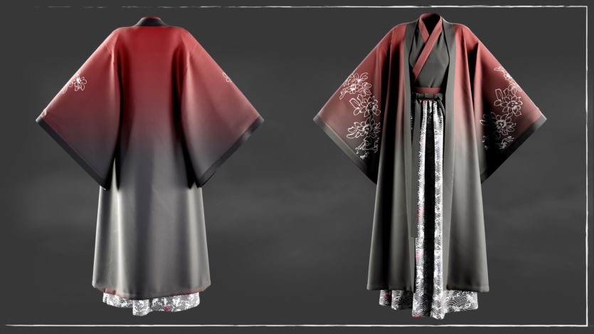 7套和服和汉服3D模型/4k 纹理/智能材质 7 Kimono and Hanfu dress /Marvelous Designer / 4k Textures/Smart material