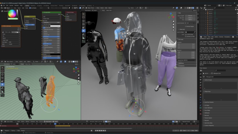 150种服装鞋类3D模型和材质资源包 Digital Fashion VERYBASICS - VirtualWardrobe & Asset Pack