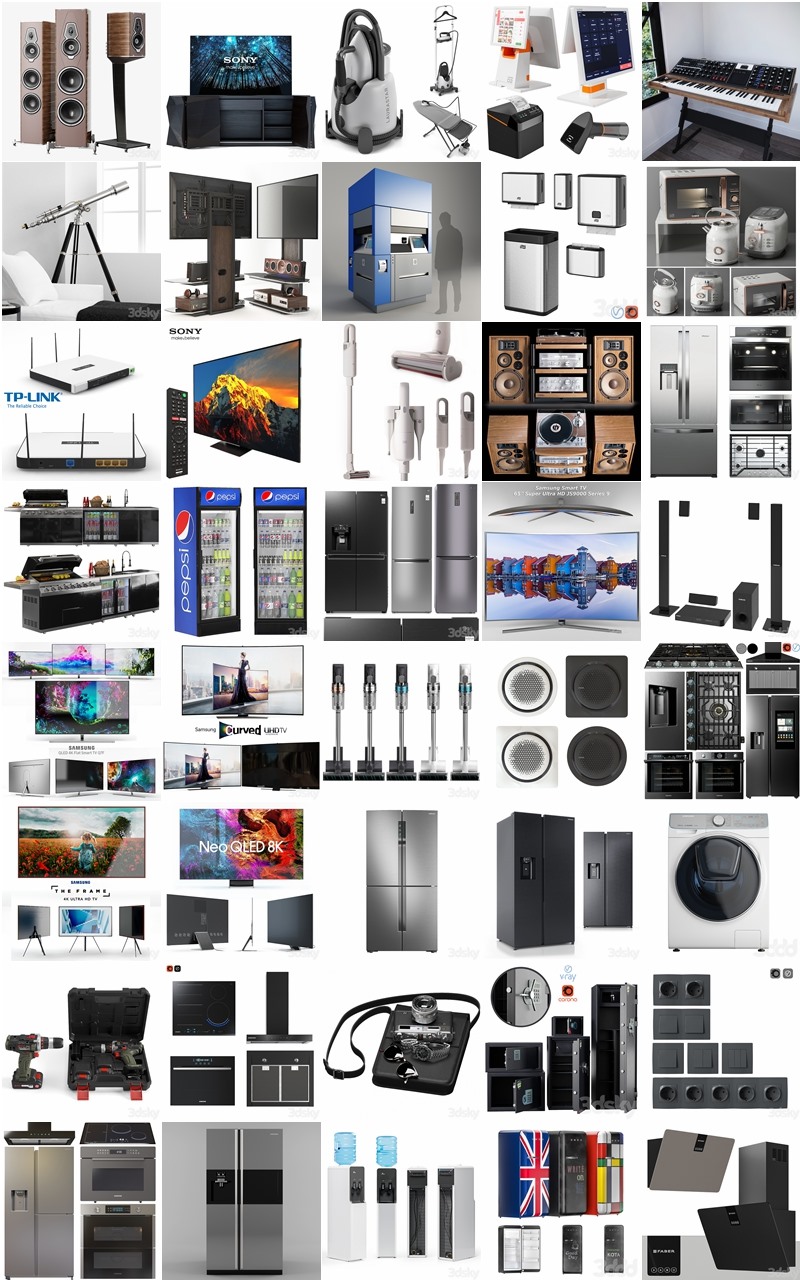 3DSky Pro 120套家用电器数码电子产品3D模型合集