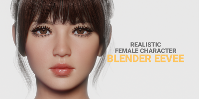 Blender女性角色绑定3D模型 Joy Asian Female Rigged v1.4