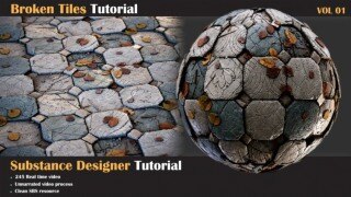 Substance贴图纹理细节制作教程 Artstation – Broken Tiles Tutorial – VOL.01