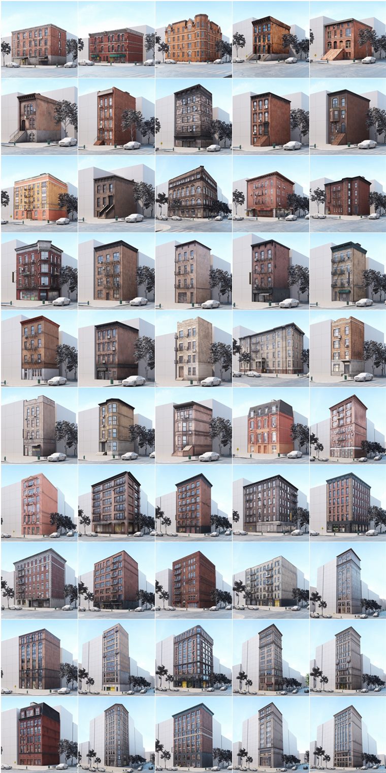 57种低多边形城市建筑3D模型 Evermotion - Archmodels Vol. 234