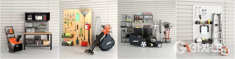 44个专业高度详细的车间和花园设备3D模型 Evermotion – Archmodels vol. 222