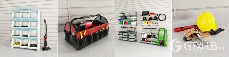 44个专业高度详细的车间和花园设备3D模型 Evermotion – Archmodels vol. 222