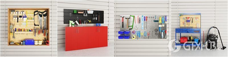 44个专业高度详细的车间和花园设备3D模型 Evermotion – Archmodels vol. 222