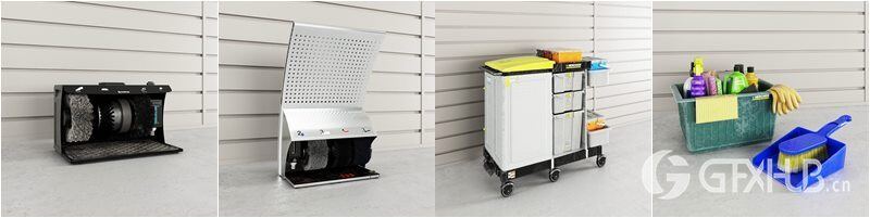 44个专业高度详细的车间和花园设备3D模型 Evermotion – Archmodels vol. 222