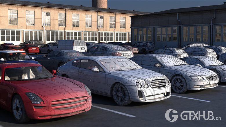 50个低多边形汽车3D模型 Evermotion – Archmodels Vol.132