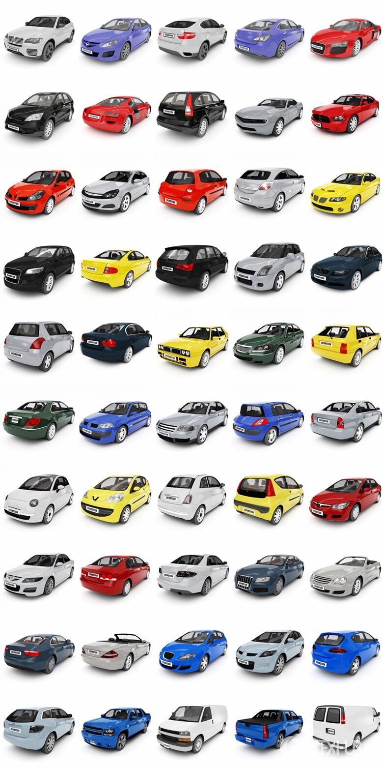 50个低多边形汽车3D模型 Evermotion – Archmodels Vol.132