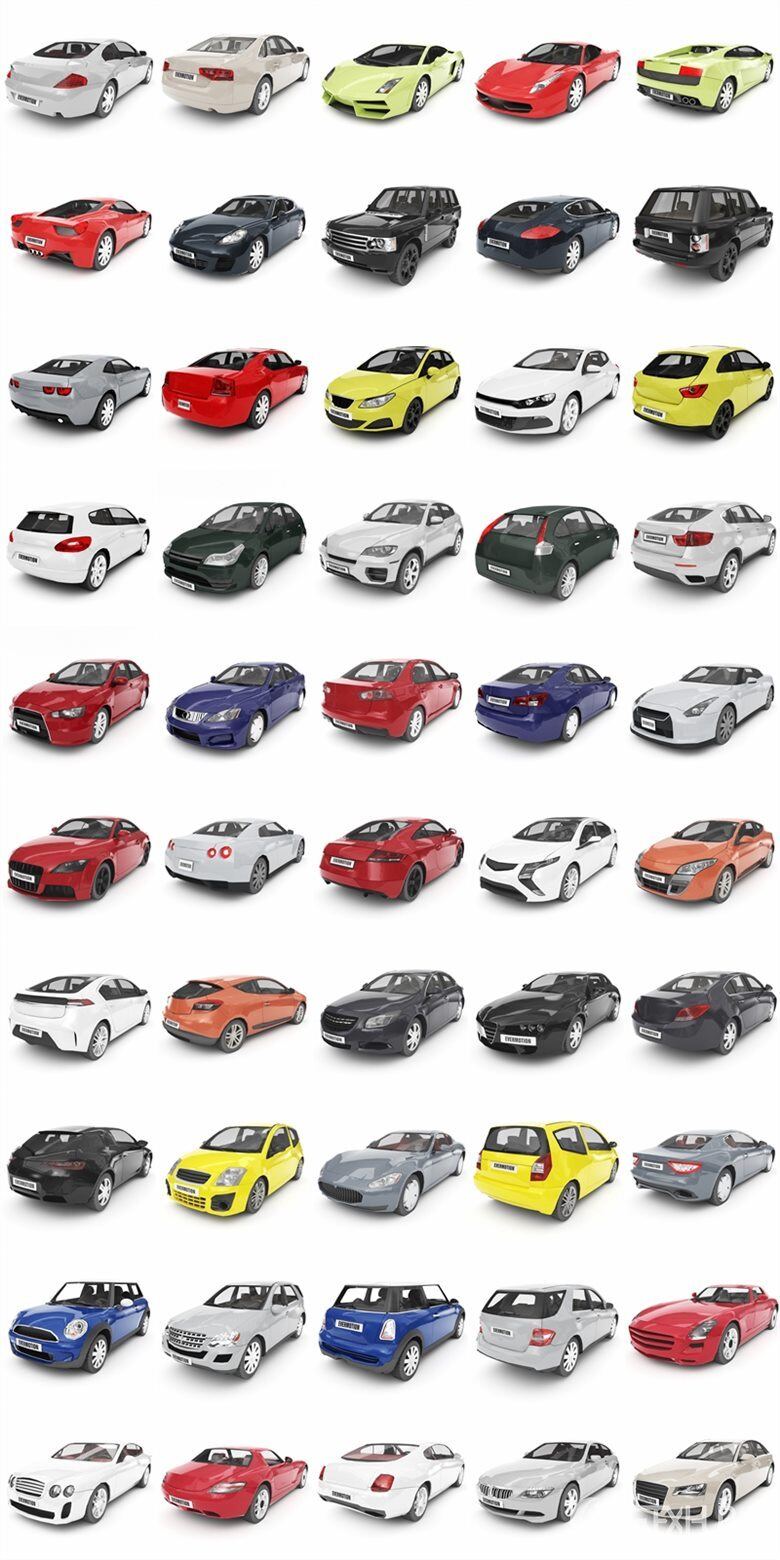 50个低多边形汽车3D模型 Evermotion – Archmodels Vol.132