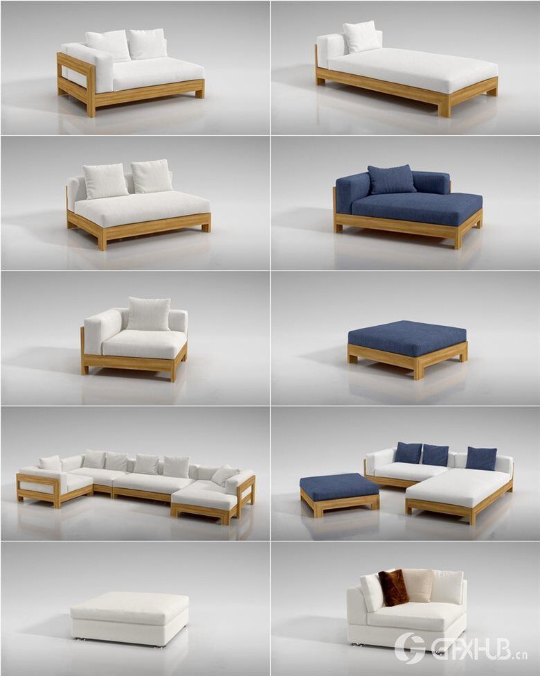 134个专业高品质组合沙发3D模型 Evermotion – Archmodels Vol.129