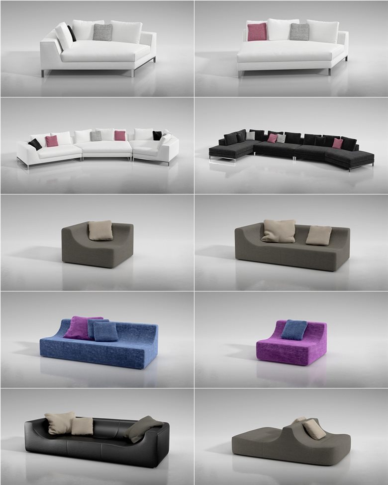 134个专业高品质组合沙发3D模型 Evermotion – Archmodels Vol.129
