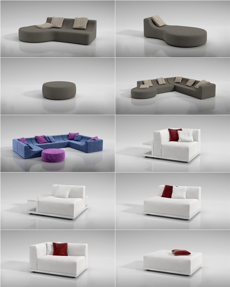 134个专业高品质组合沙发3D模型 Evermotion – Archmodels Vol.129