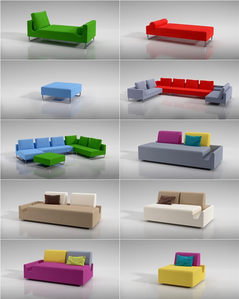 134个专业高品质组合沙发3D模型 Evermotion – Archmodels Vol.129