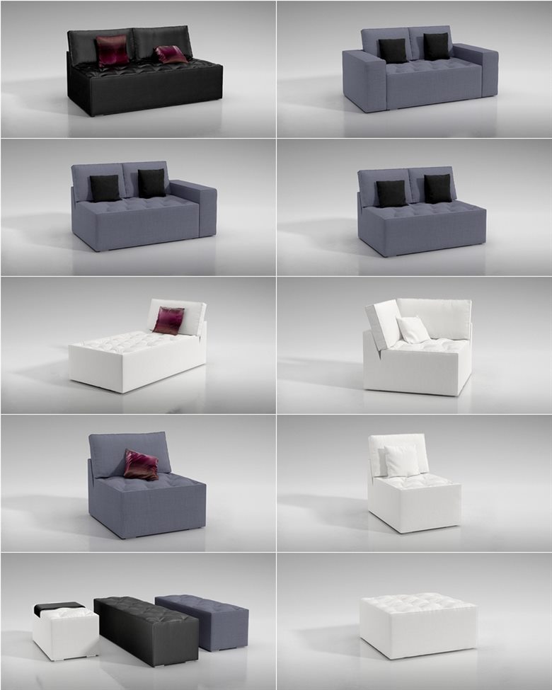 134个专业高品质组合沙发3D模型 Evermotion – Archmodels Vol.129