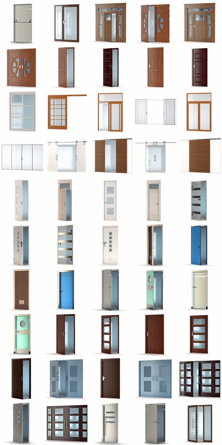 70种高度详细的门窗3D模型 Evermotion – Archmodels Vol.109