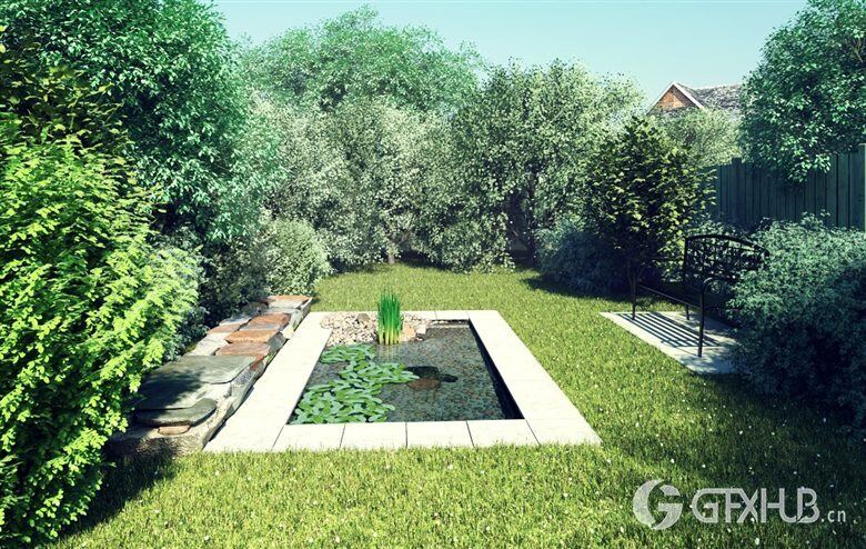 59个高度详细的园林元素3D模型 Evermotion – Archmodels Vol.105