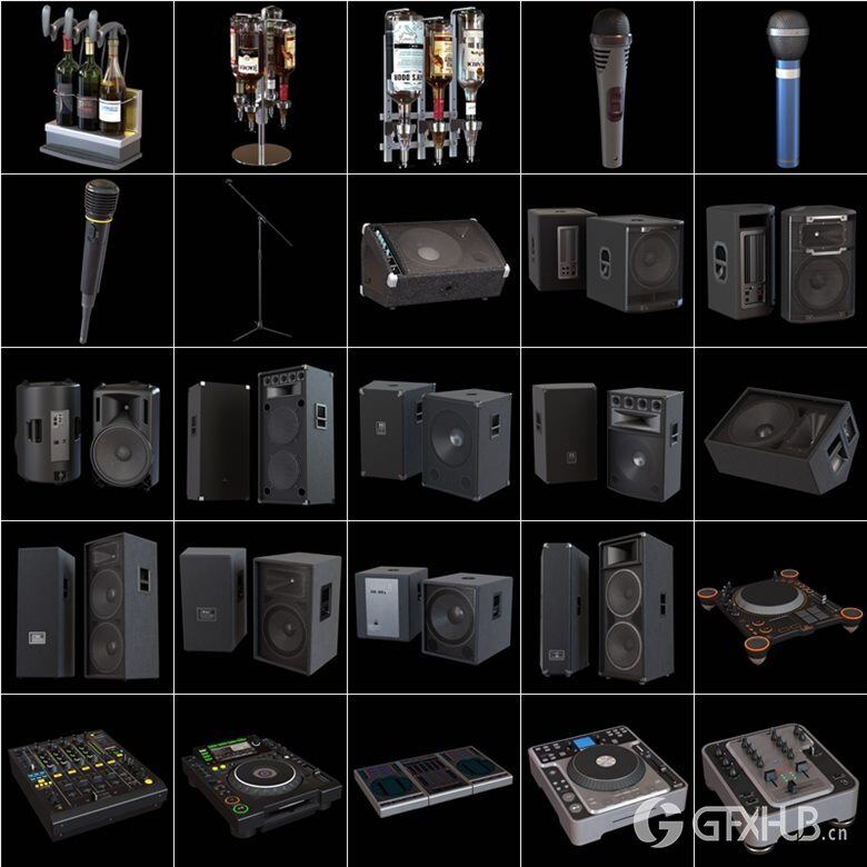 62种高度详细夜总会设备3D模型 Evermotion – Archmodels Vol.104