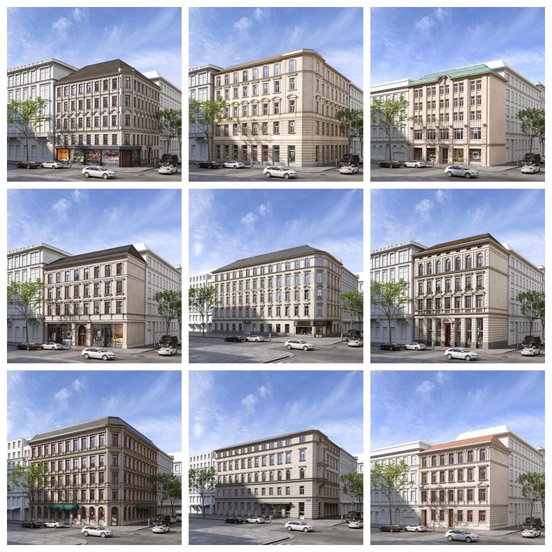 50个专业高质量欧洲风格建筑3D模型Evermotion – Archmodels Vol. 229