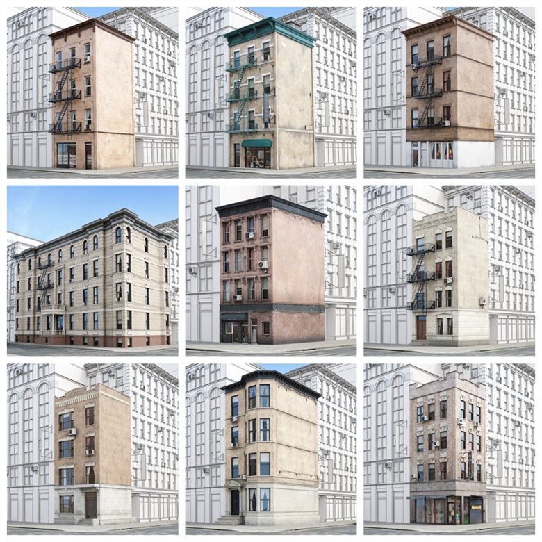 57个专业高度详细纽约风格建筑3D模型 Evermotion – Archmodels Vol. 215