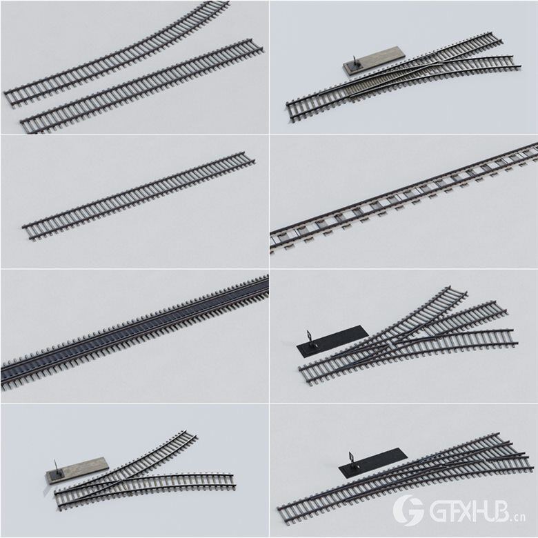 36 个专业高度详细火车、火车站、轨道和标志3D模型 Evermotion – Archmodels vol. 223