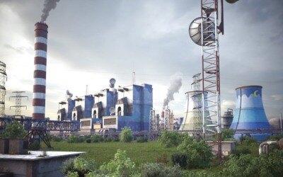 37个天线、能源杆、发电站和加油站3D模型 Evermotion – Archmodels Vol. 227