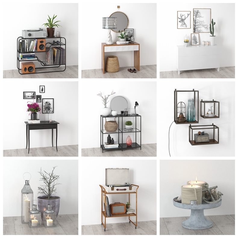 36个专业高品质的家居用品3D模型 Evermotion - Archmodels Vol 208