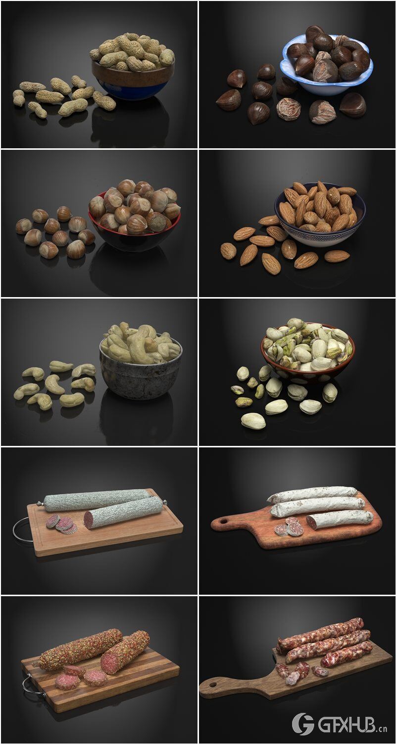 40个专业高品质3D扫描食品模型 Evermotion - Archmodels Vol. 224